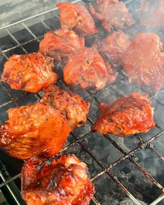 Grilled chicken on the grill, Abule Egba Lagos